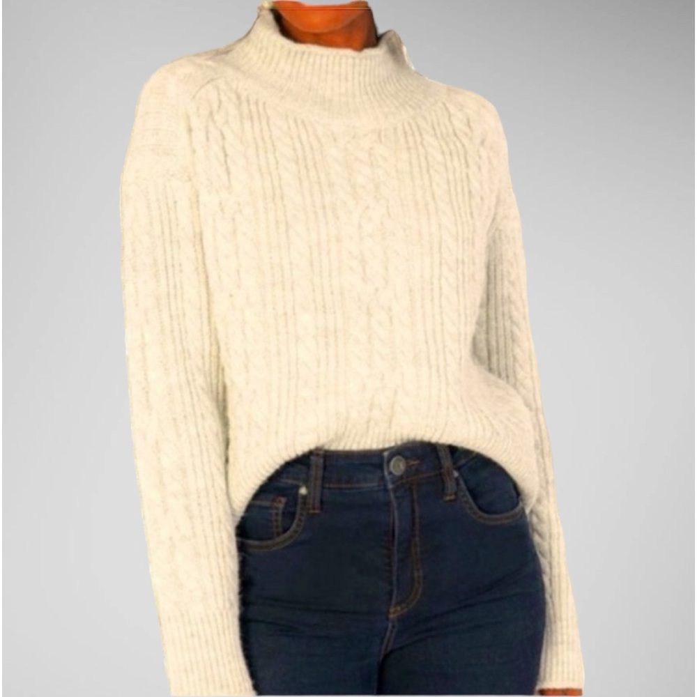 KUT Honeycomb Mock Neck Sweater